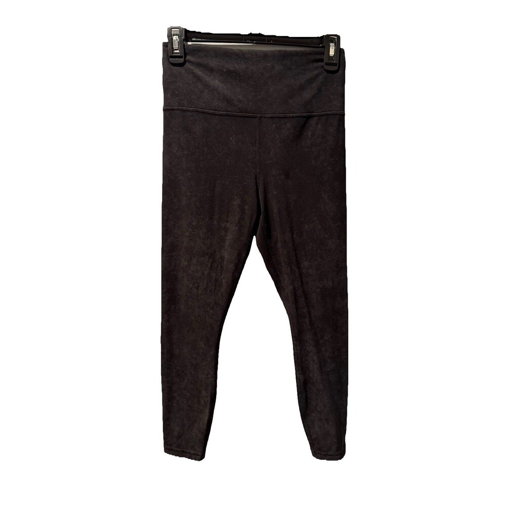 Athleta Elation Misty Lace Tight Women's Small Black Grey Metallic Leggings